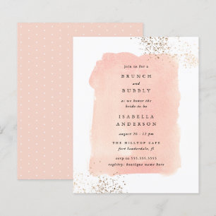 Budget Roze Waterverf Brunch Bruisende Bruiloft Fe
