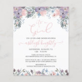 Budget Roze Waterverf Floral Girl Baby shower (Voorkant)