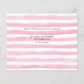 Budget roze Welkom 1 Foto Baby Aankondiging (Achterkant)