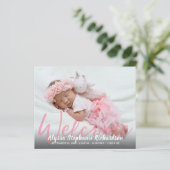 Budget roze Welkom Meerdere Foto's Aankondiging Ba (Staand voorkant)