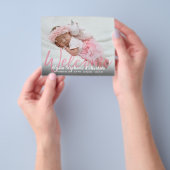 Budget roze Welkomststartreclamebrochure Flyer (Hand)