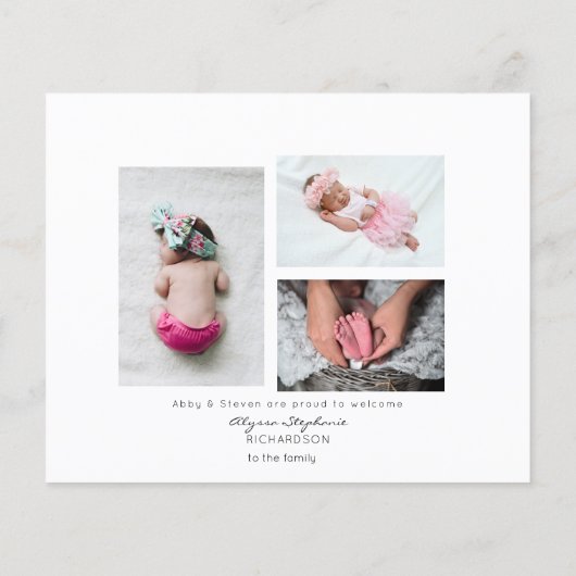 Budget roze Welkomststartreclamebrochure Flyer (Achterkant)