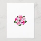 Budget Roze White Floral 90th Birthday Uitnodiging (Achterkant)