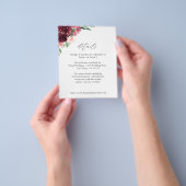 Budget Roze & Wijnrood Bloemendetail 7 Details Flyer (Hand)