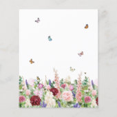 Budget Roze Wildbloemen & Butterflies Wedding (Achterkant)