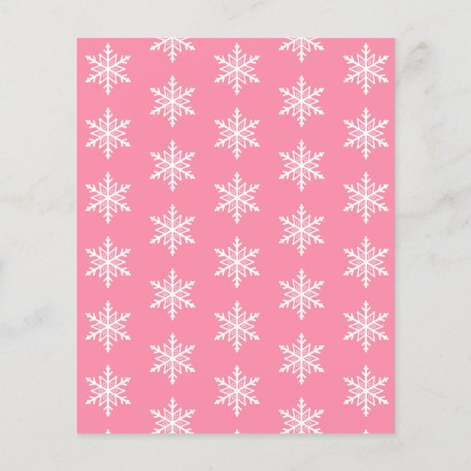 Budget roze Winter Onederland 1e verjaardag uitnod (Achterkant)