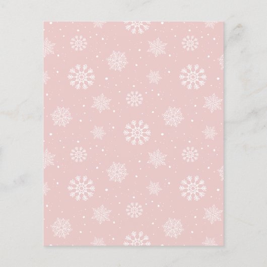 Budget Roze Winter Zijn Koude Buiten Baby shower (Achterkant)