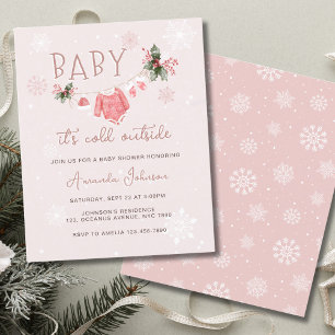 Budget Roze Winter Zijn Koude Buiten Baby shower