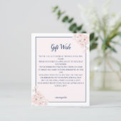 BUDGET Roze zeemacht Floral Wedding Gift Wish (Staand voorkant)