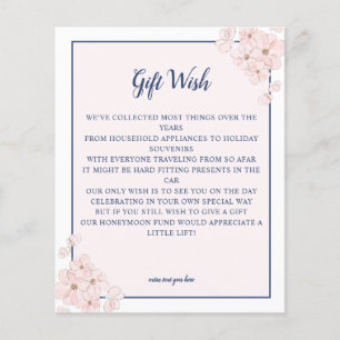 BUDGET Roze zeemacht Floral Wedding Gift Wish