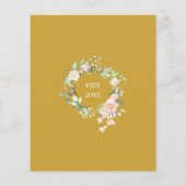 Budget Rozenkrans 50ste Verjaardagsuitnodiging (Achterkant)