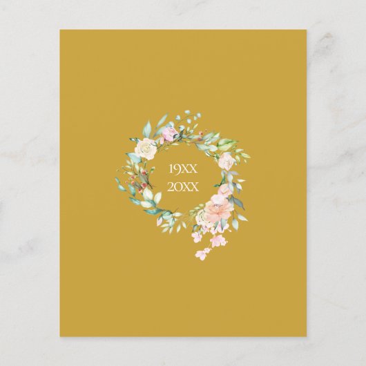 Budget Rozenkrans 50ste Verjaardagsuitnodiging (Achterkant)