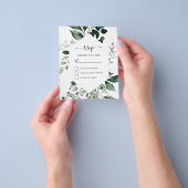 Budget RSVP Botanical Greenery Foliage Weddenschap Flyer (Hand)
