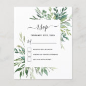 Budget RSVP Botanische Greenery Foliage Flyer (Voorkant)