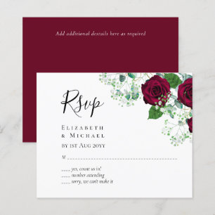 BUDGET RSVP Burgundy Roos