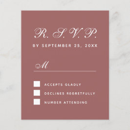 Budget RSVP Cinnamon Roos Wedding Response Card