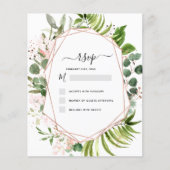 Budget RSVP Eucalyptus Greenery Geometric Elegant (Voorkant)