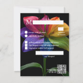 🌈 Budget RSVP Feest & Bloei Technicolor Liefde Kaartje (Achterkant)