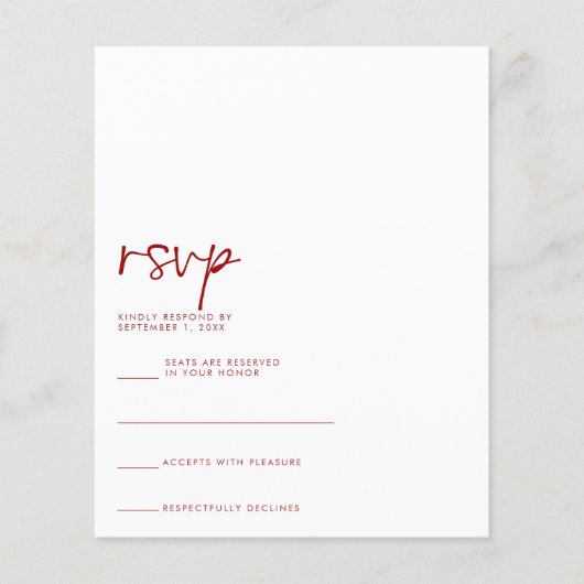 BUDGET RSVP Kaart (Voorkant)
