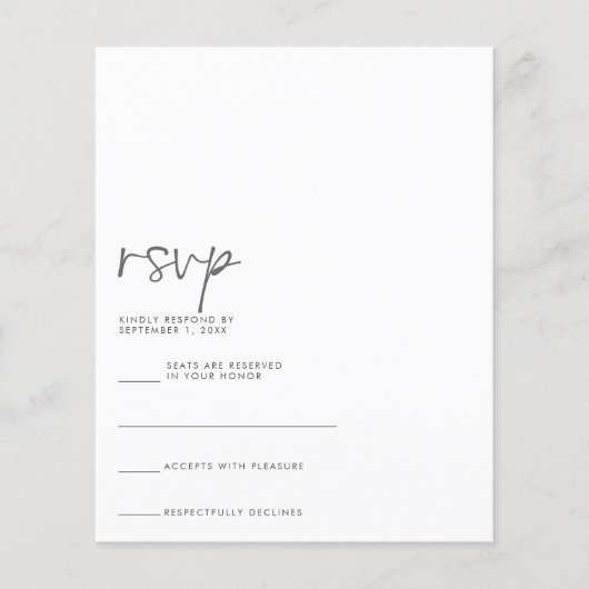 BUDGET RSVP-kaart Flyer (Voorkant)