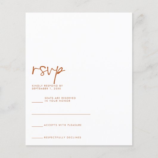 BUDGET RSVP-kaart Flyer (Voorkant)