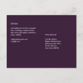 BUDGET RSVP Plum Paars Monochrome Moderne Weddensc Briefkaart (Achterkant)