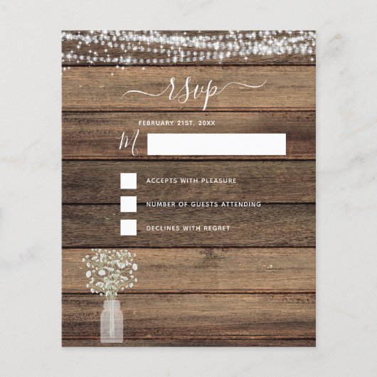 Budget RSVP rustieke boerderij String Lights Land (Voorkant)