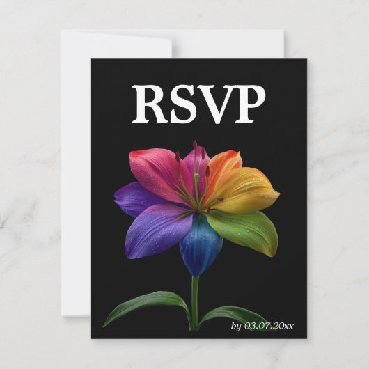 🌈 Budget RSVP Technicolor Love  (Voorkant)