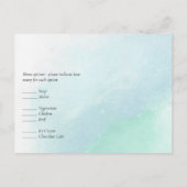 BUDGET RSVP Zee Glass Moderne Abstracte bruiloft Briefkaart (Achterkant)