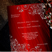 Budget Ruby Red Gray Swirls Weddenschap