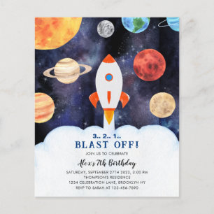 BUDGET Ruimteschip Raket Planeten Verjaardag
