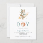 Budget Ruimtevaarder Beer QR Code Jongen Babyshowe (Voorkant)