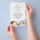 Budget Rus Neutraal Boho Bloemige Trouwceremonie M Flyer (Hand)