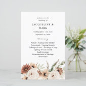 Budget Rus Neutral Boho Floral Wedding Ceremony (Staand voorkant)