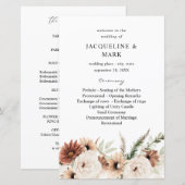 Budget Rus Neutral Boho Floral Wedding Ceremony (Voorkant / Achterkant)