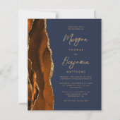 Budget Rust Agate Navy Blue 4 Foto Huwelijksuitnod (Voorkant)