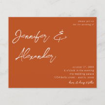 Budget Rust Oranje Calligrafie Foto Wedding V2