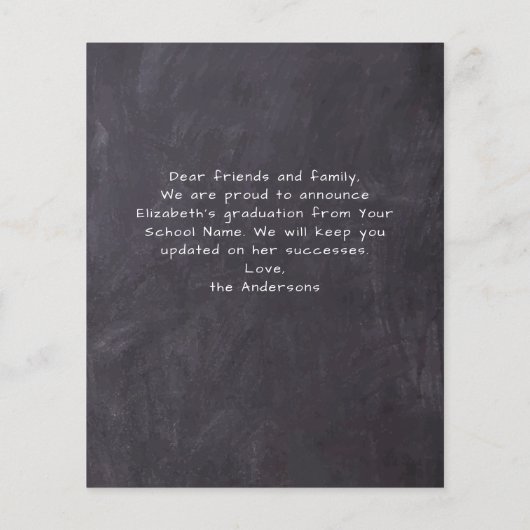 Budget Rustic 3 Aankondiging van het Foto Afstuder (Achterkant)