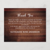 Budget Rustic 3 Foto Funeral Bedankt voor je sympa (Achterkant)