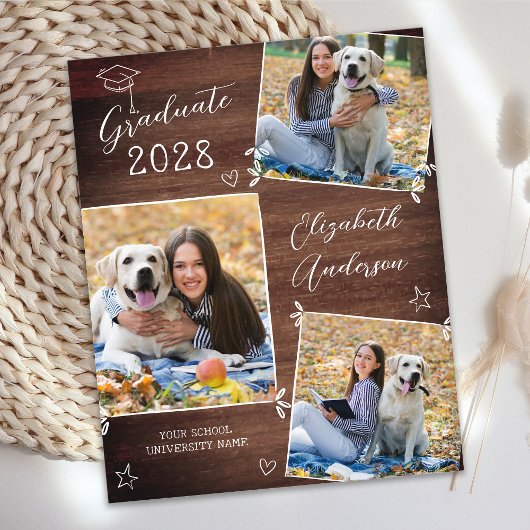 Budget Rustic 3 Foto Schattige Afstuderen Aankondi