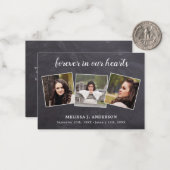 Budget Rustic 3 Fotosympathie Funeral Dank u Notitiekaartje (Voorkant / Achterkant in situ)