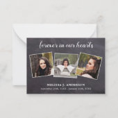 Budget Rustic 3 Fotosympathie Funeral Dank u Notitiekaartje (Voorkant)