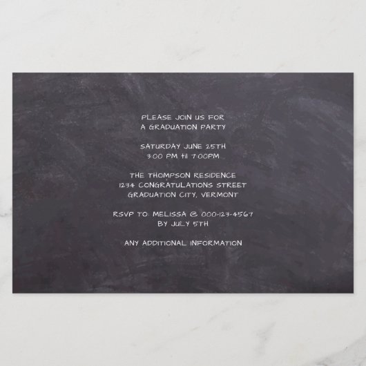 Budget Rustic 3 Uitnodiging tot Afstuderen (Achterkant)