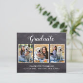 Budget Rustic 3 Uitnodiging tot Afstuderen (Staand voorkant)