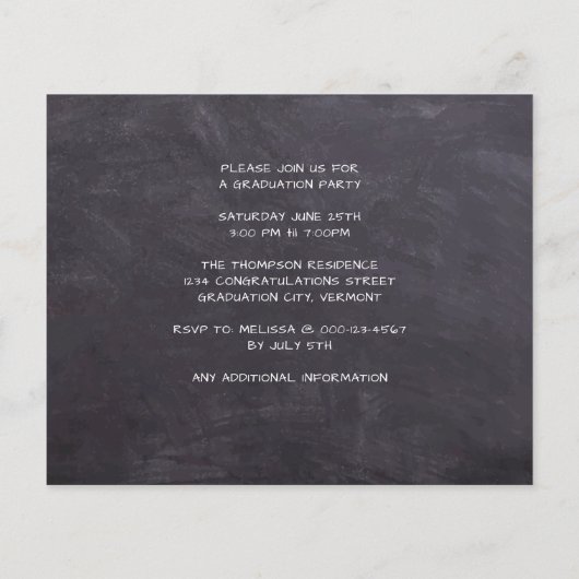 Budget Rustic 3 Uitnodiging tot Afstuderen (Achterkant)