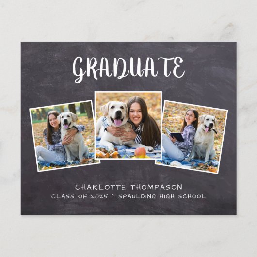 Budget Rustic 3 Uitnodiging tot Afstuderen (Voorkant)