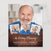 Budget Rustic 4 Foto Collage Sympathie Dank u (Voorkant)