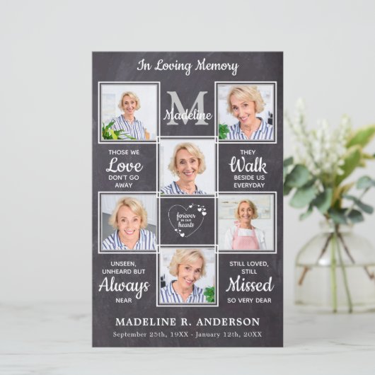 Budget Rustic 5 Foto's Memorial Funeral Programme (Staand voorkant)