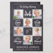 Budget Rustic 5 Foto's Memorial Funeral Programme (Voorkant / Achterkant)