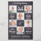 Budget Rustic 5 Foto's Memorial Funeral Programme (Voorkant)